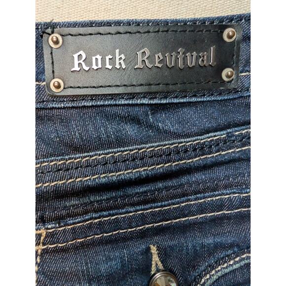ROCK REVIVAL Sora Skinny Jeans NWOT Women's Size 27* Y2K Whiskered Distressed - Picture 11 of 11